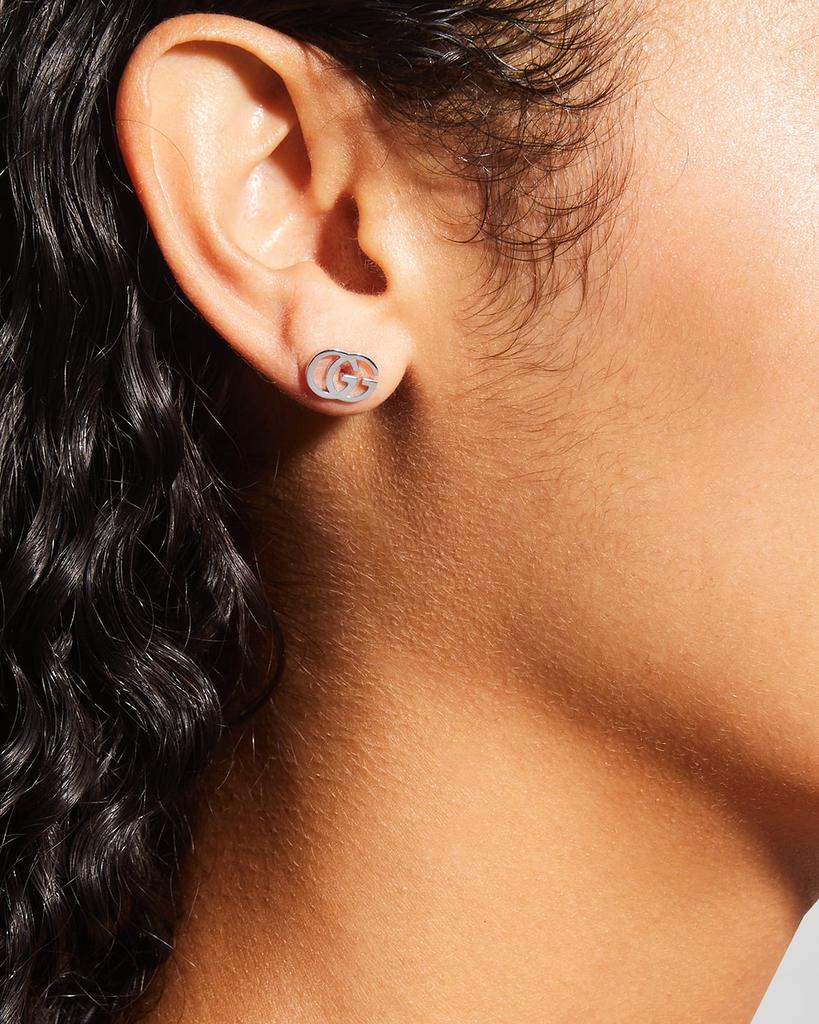 18K Gold Running G Stud Earrings商品第2张图片规格展示
