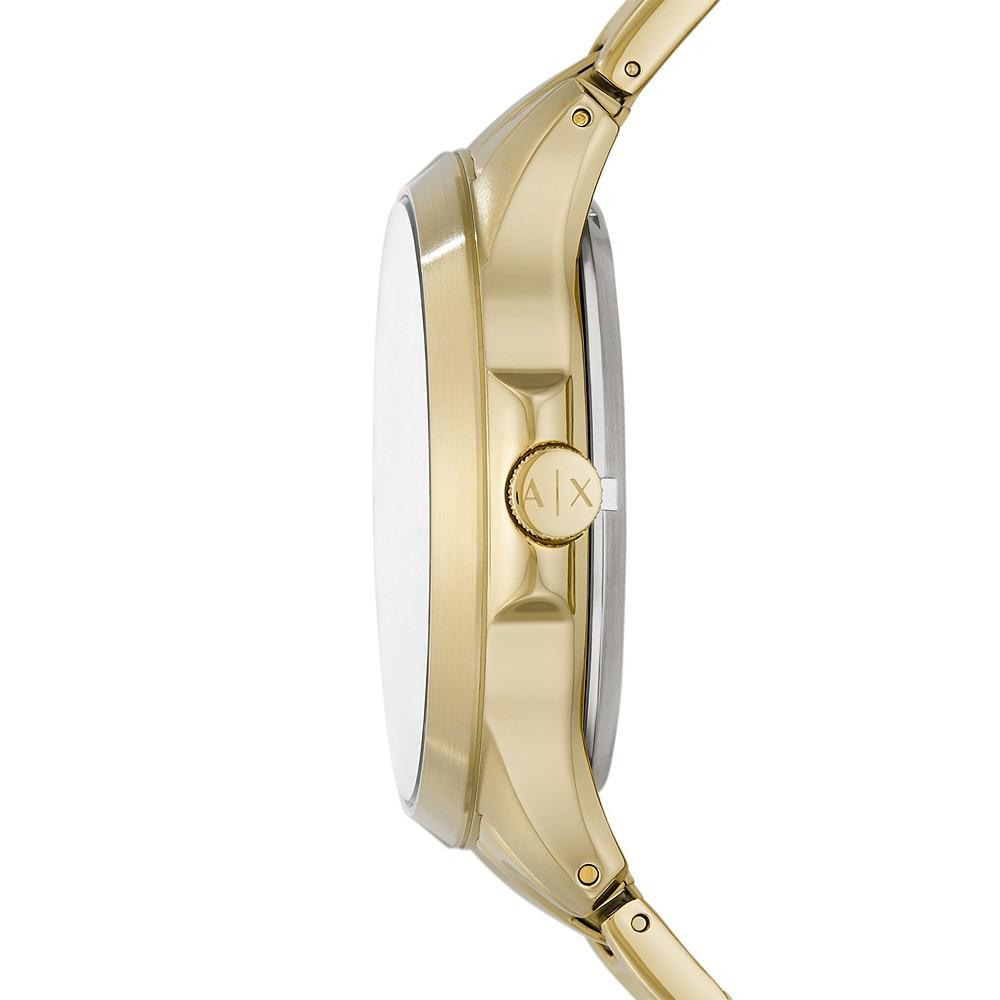 商品Armani Exchange|Men's Gold-Tone Stainless Steel Bracelet Watch 46mm,价格¥2127,第5张图片详细描述