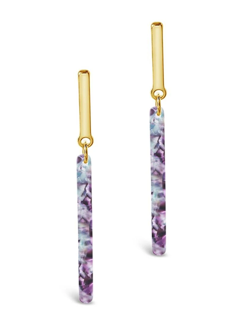 商品Sterling Forever|2" Bar Stud Resin Drop Earrings,价格¥83,第1张图片