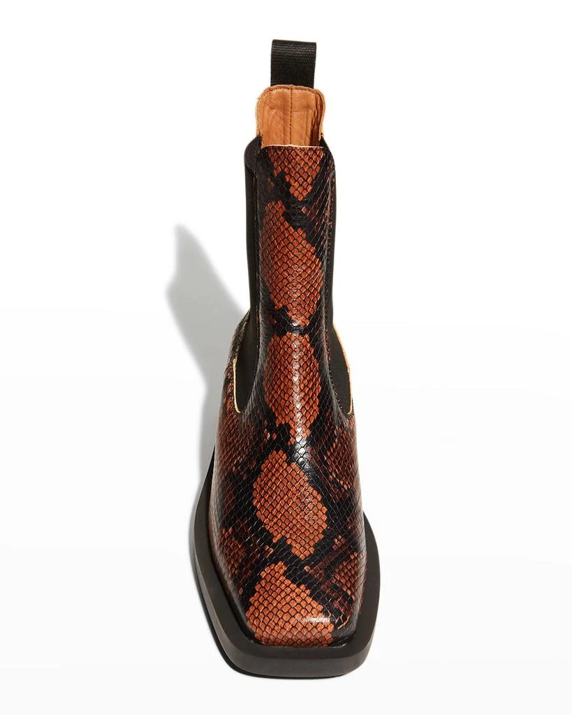 商品Ganni|Snake-Print Leather Chelsea Boots,价格¥953,第5张图片详细描述