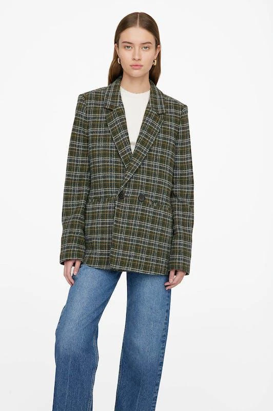 商品ANINE BING|Madeleine Blazer Green Plaid,价格¥2996,第1张图片