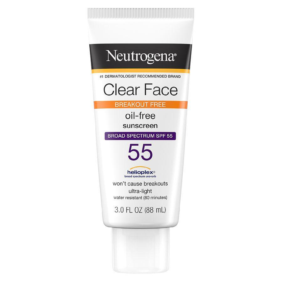商品Neutrogena|Clear Face Liquid Lotion Sunscreen With SPF 55,价格¥82,第1张图片