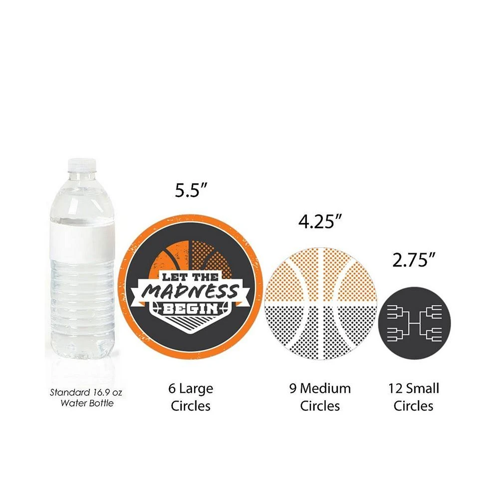 商品Big Dot of Happiness|Basketball - Let the Madness Begin - Party Decor - Large Confetti 27 Ct,价格¥90,第3张图片详细描述