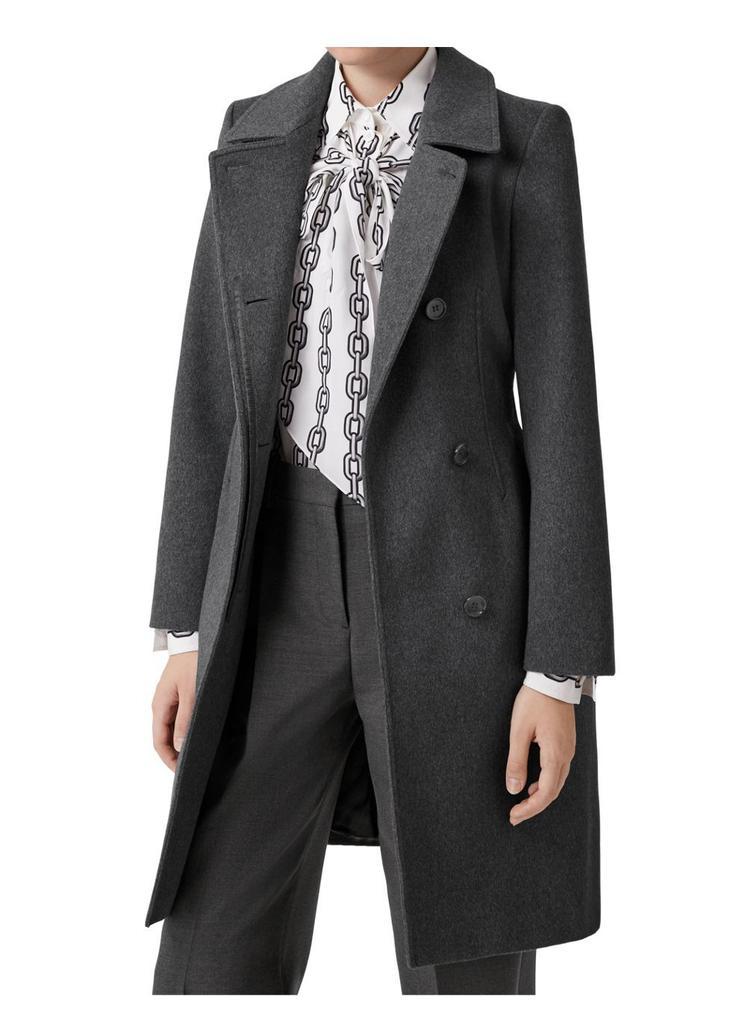 商品Burberry|Monogram motif cashmere belted coat,价格¥24836,第4张图片详细描述