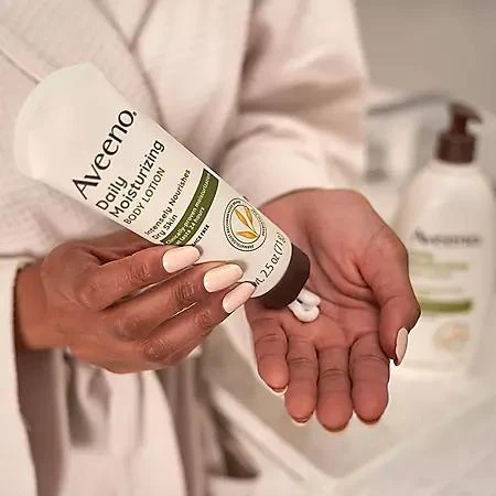 商品Aveeno|Daily Moisturizing 身体护肤乳 (18 fl. oz.2支 + 2.5 oz.管装),价格¥111,第4张图片详细描述