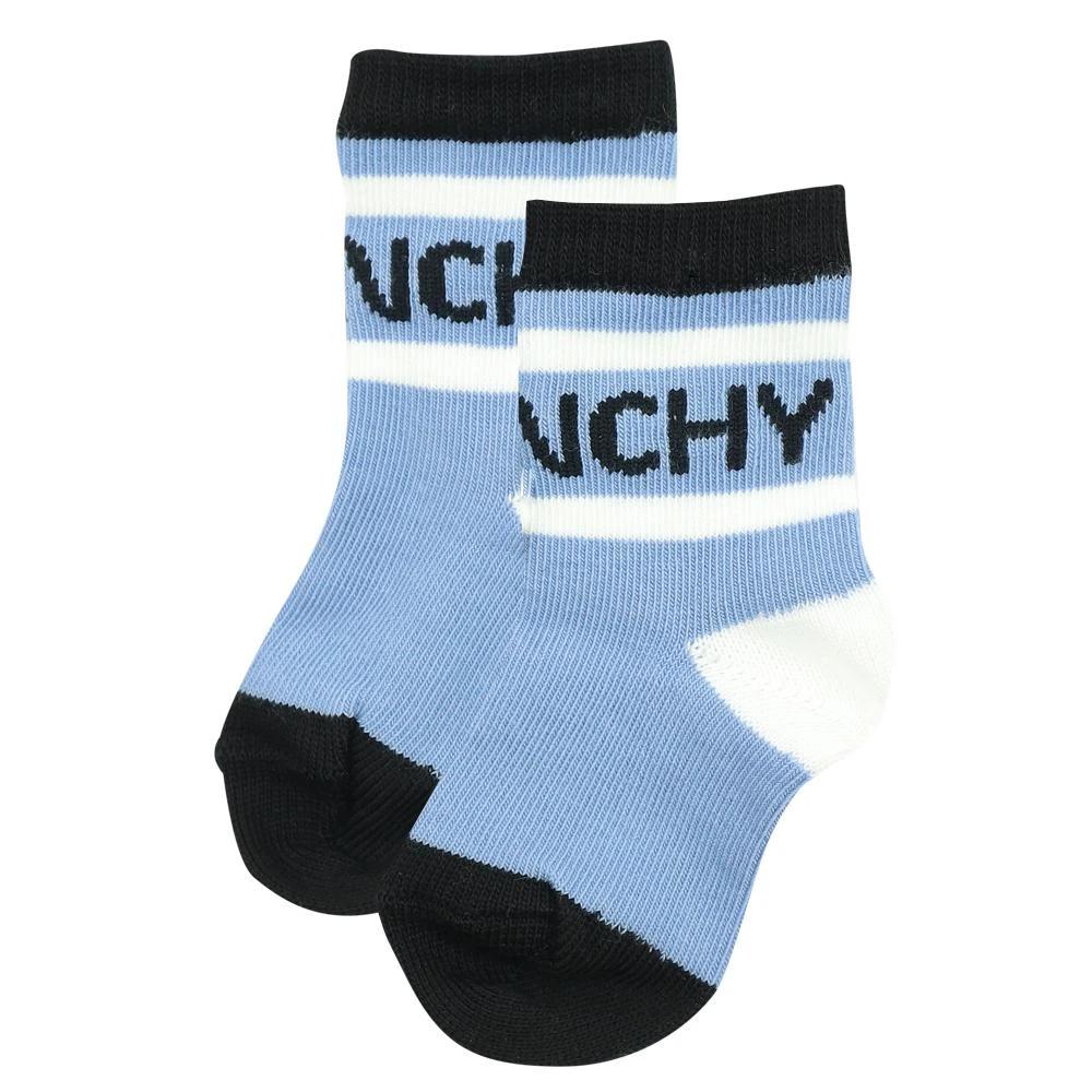 商品Givenchy|Baby Boys 2 Pack Socks White & Blue,价格¥224,第3张图片详细描述