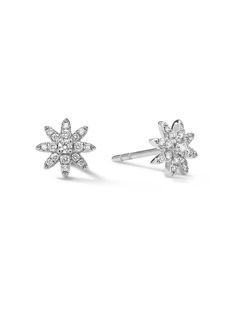 商品David Yurman|Petite Starburst Stud Earrings in 18K White Gold with Diamonds, 7.5MM,价格¥6931,第1张图片