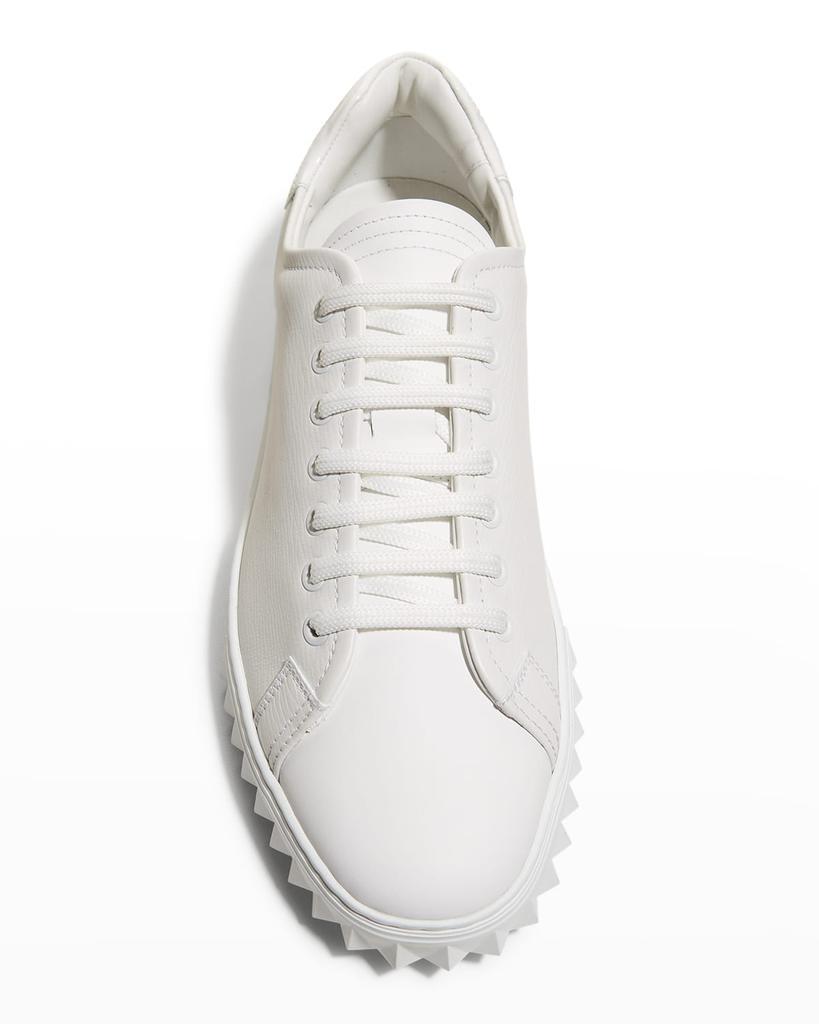 商品Salvatore Ferragamo|Men's Cube Tonal Leather Low-Top Sneakers,价格¥5487,第7张图片详细描述