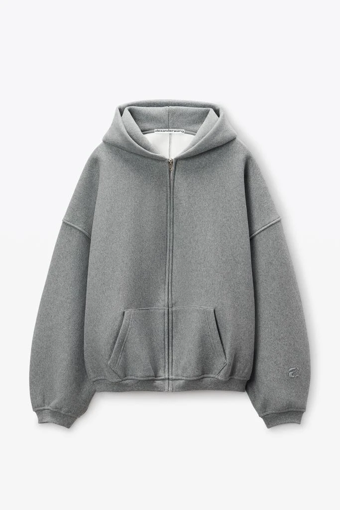 商品Alexander Wang|STAR ZIP UP HOODIE IN DENSE FLEECE,价格¥3194,第2张图片详细描述