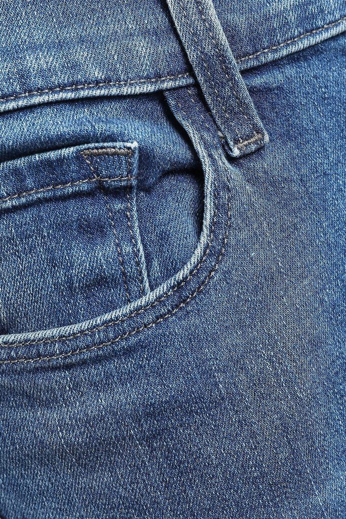 Selena frayed faded mid-rise kick-flare jeans商品第4张图片规格展示