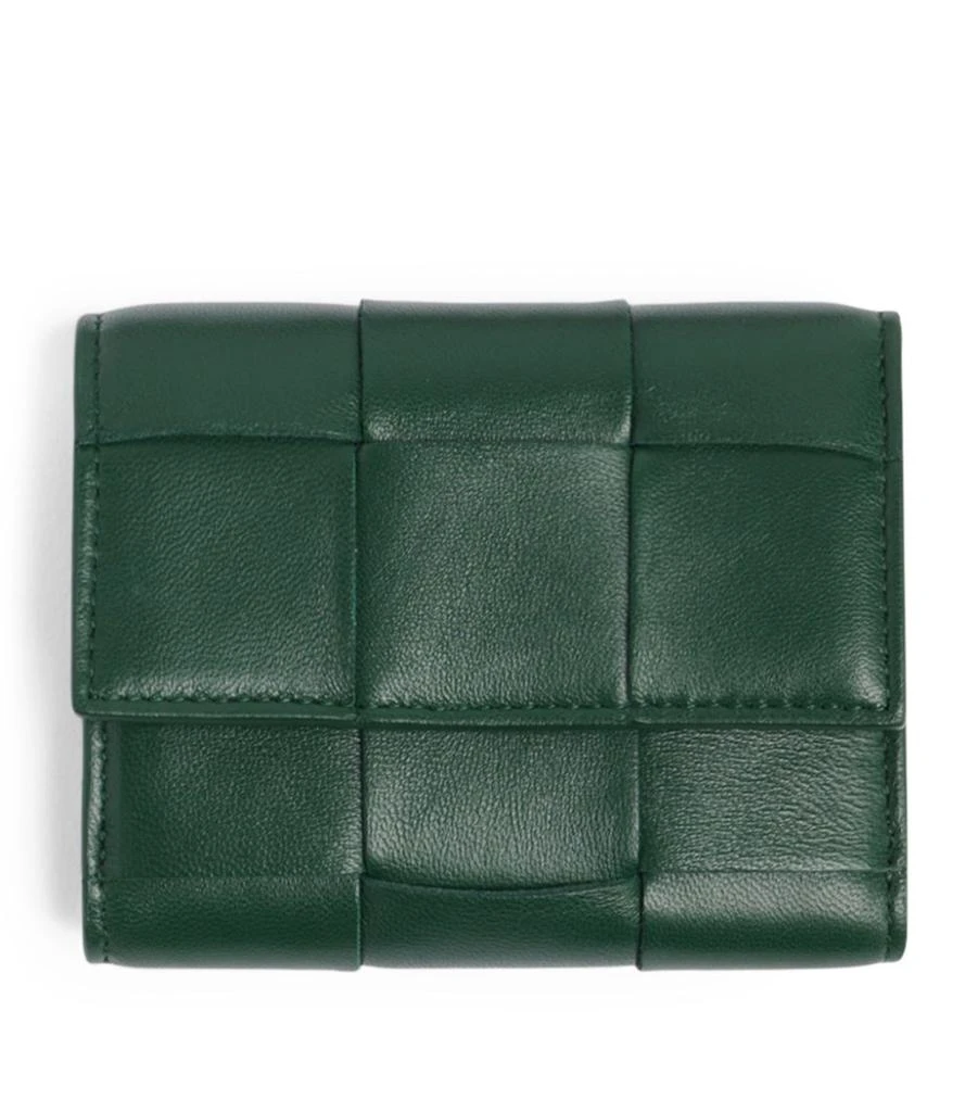 商品Bottega Veneta|Leather Intreccio Trifold Wallet,价格¥5152,第1张图片