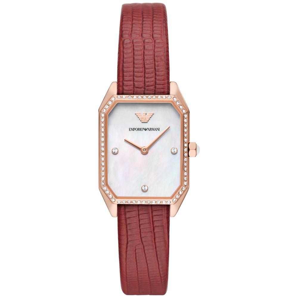 Women's Gioia Rose Gold-Tone Stainless Steel Leather Strap Watch 24mm商品第1张图片规格展示