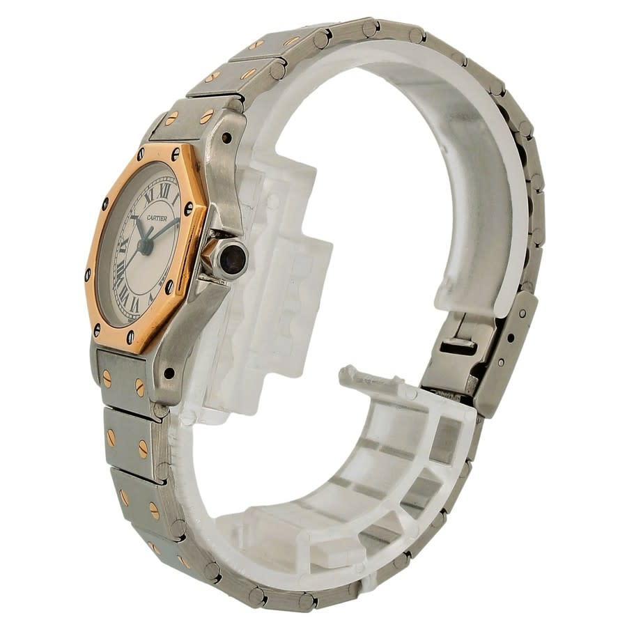 商品[二手商品] Cartier|Pre-owned Cartier Santos Quartz White Dial Mens Watch 187903,价格¥15125,第4张图片详细描述