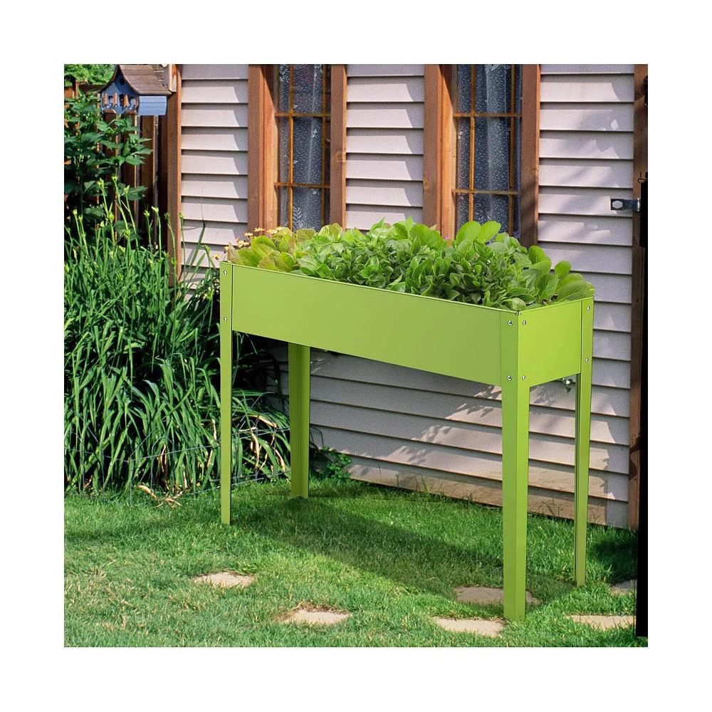 商品Costway|40''x12'' Outdoor Elevated Garden Plant Stand Raised Tall Flower Bed,价格¥489,第3张图片详细描述