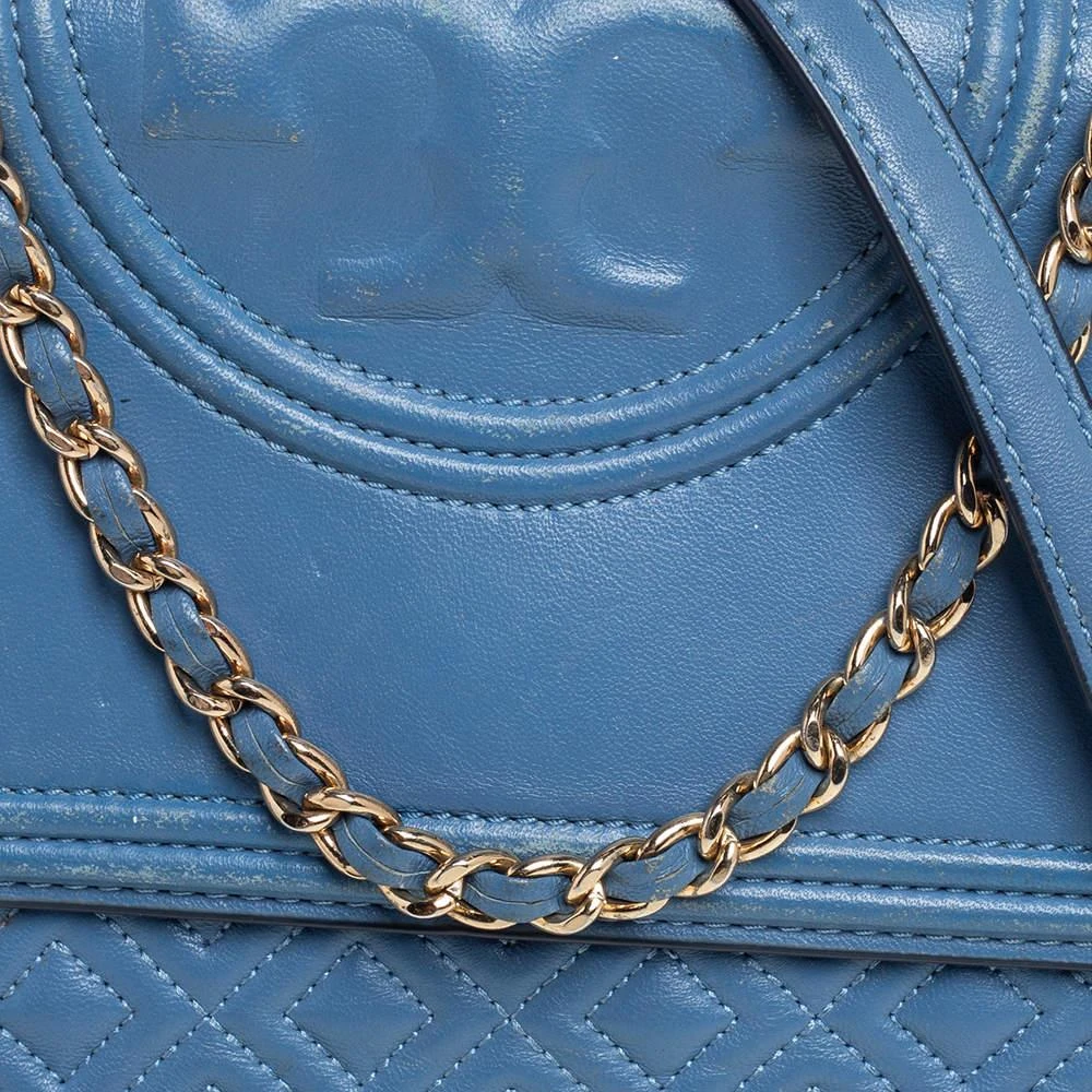商品[二手商品] Tory Burch|Tory Burch Blue Leather Fleming Shoulder Bag,价格¥2059,第5张图片详细描述