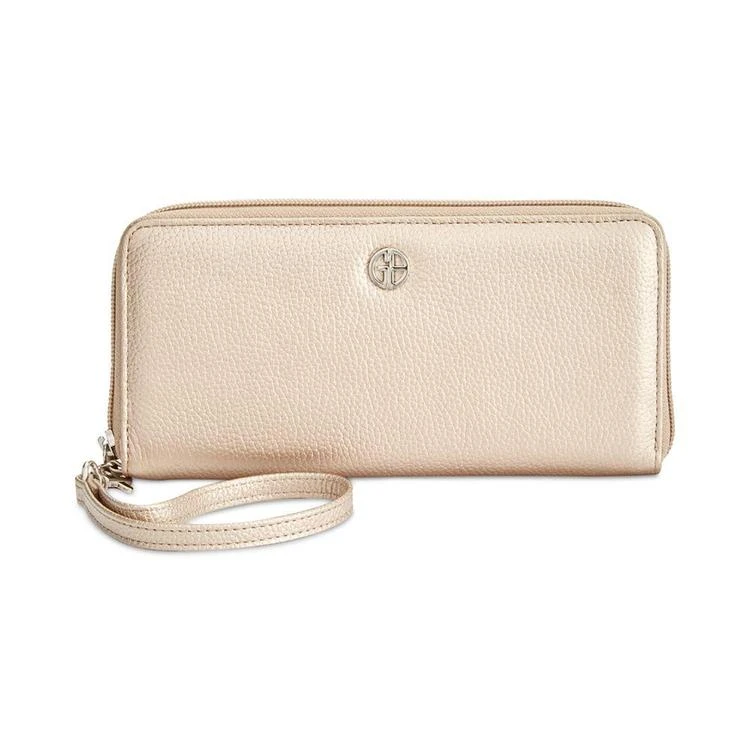 商品Giani Bernini|Softy Slim Zip Around Wallet, Created for Macy's,价格¥134,第1张图片