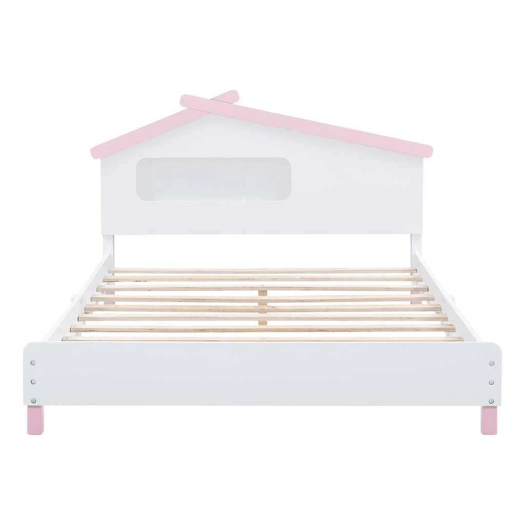 商品Streamdale Furniture|Streamdale Platform Bed with House-shaped Headboard & Night Lights,价格¥2670,第5张图片详细描述