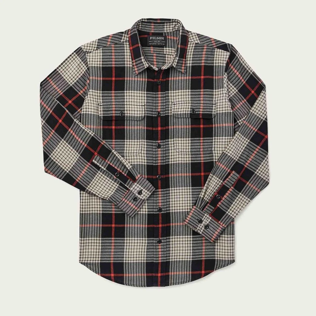 商品Filson|Filson Scout Shirt - Jet Black Plaid,价格¥1261,第1张图片