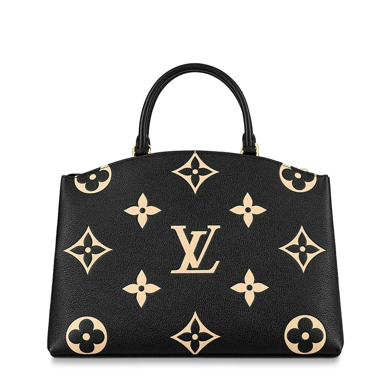 预售十天Louis Vuitton/路易威登 22春夏新款GRAND PALAIS系列 女士黑色/奶油白老花压纹粒面牛皮革金扣金锁单肩斜挎手提包M45842 商品