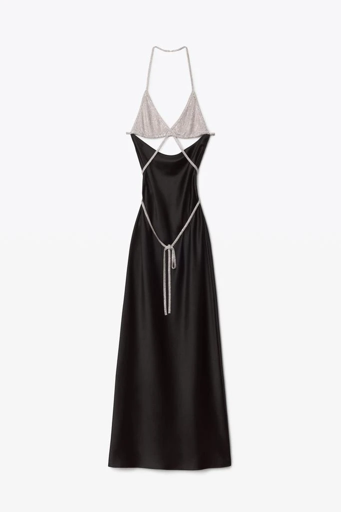 商品Alexander Wang|CRYSTAL BIKINI GOWN IN SILK CHARMEUSE,价格¥5621,第3张图片详细描述