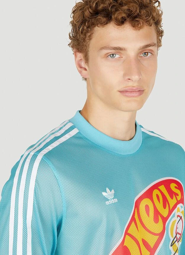 商品Adidas|Graphic Mesh Long Sleeve Top in Blue,价格¥337,第5张图片详细描述