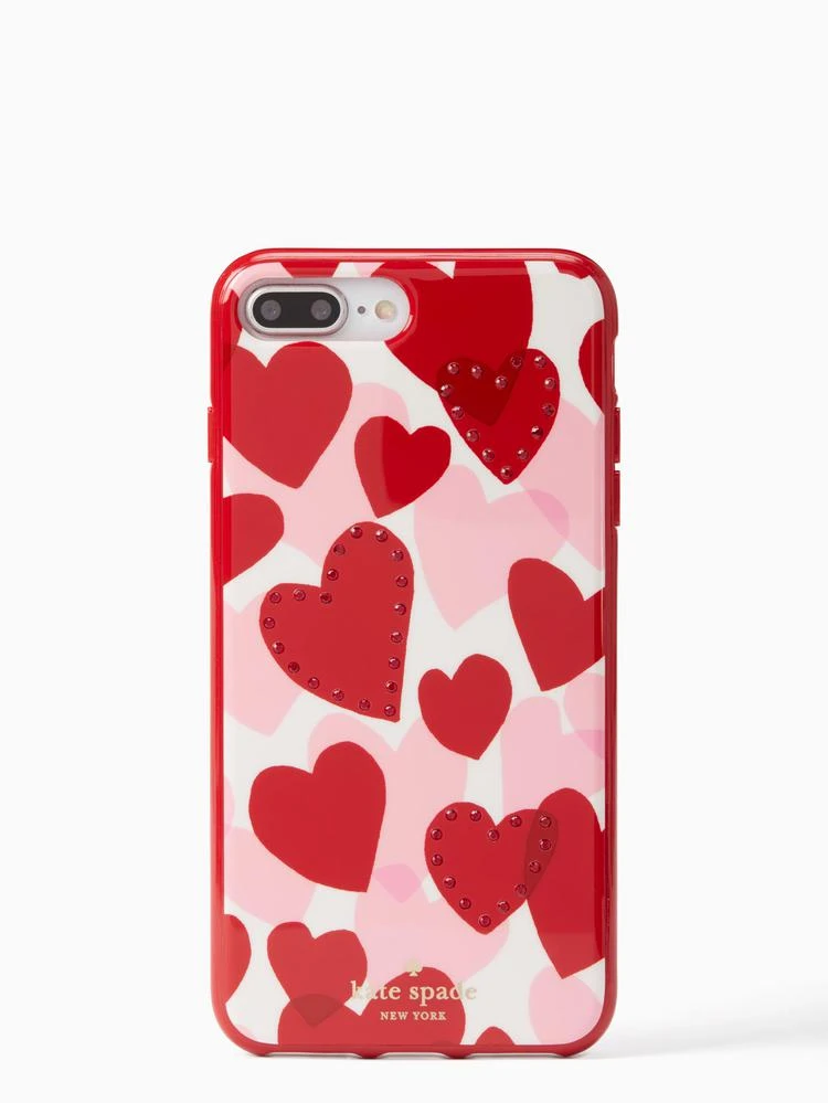 商品Kate Spade|jeweled heart iPhone 7 & 8 plus case,价格¥261,第1张图片
