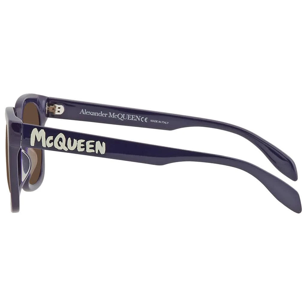 商品Alexander McQueen|Alexander McQueen Brown Rectangular Mens Sunglasses AM0348S 004 53,价格¥1153,第3张图片详细描述