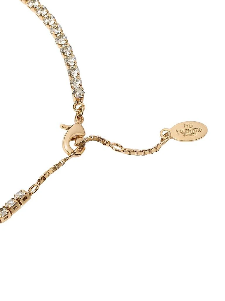 商品Valentino|V-Logo Signature Metal and Swarovski Crystal Necklace,价格¥7309,第5张图片详细描述