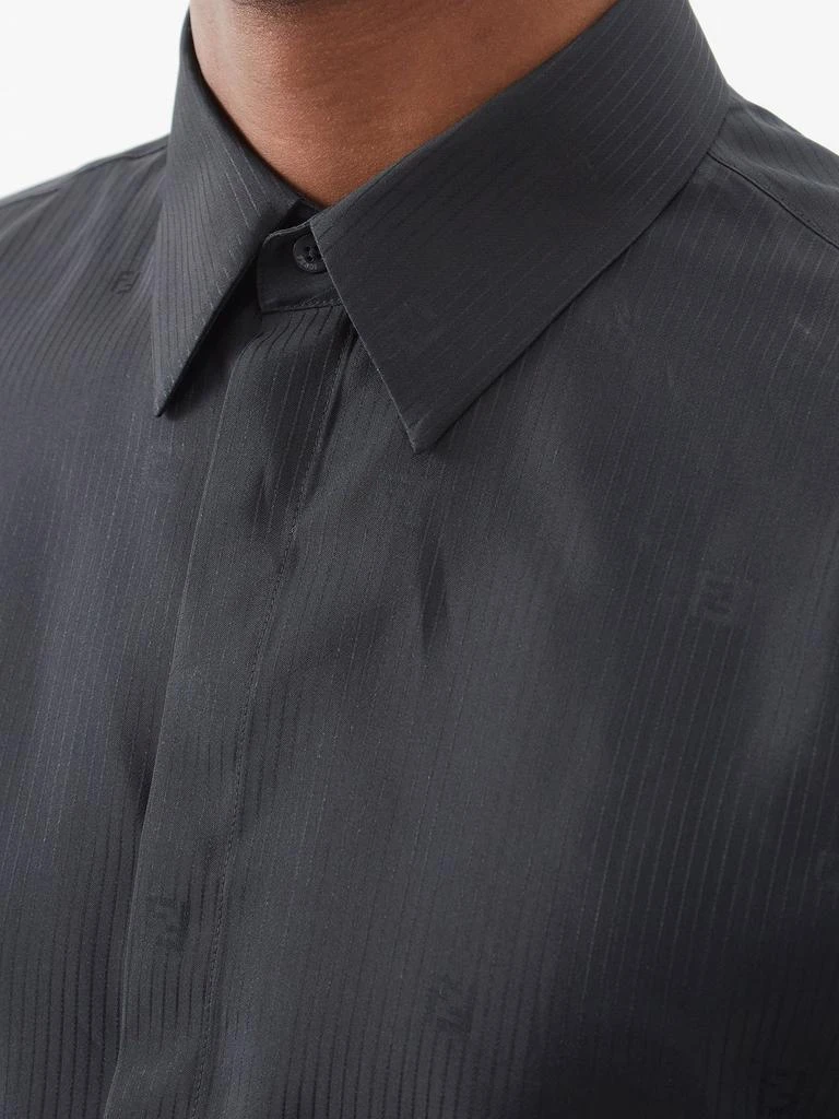 商品Fendi|FF-monogram pinstriped canvas shirt,价格¥4802,第3张图片详细描述