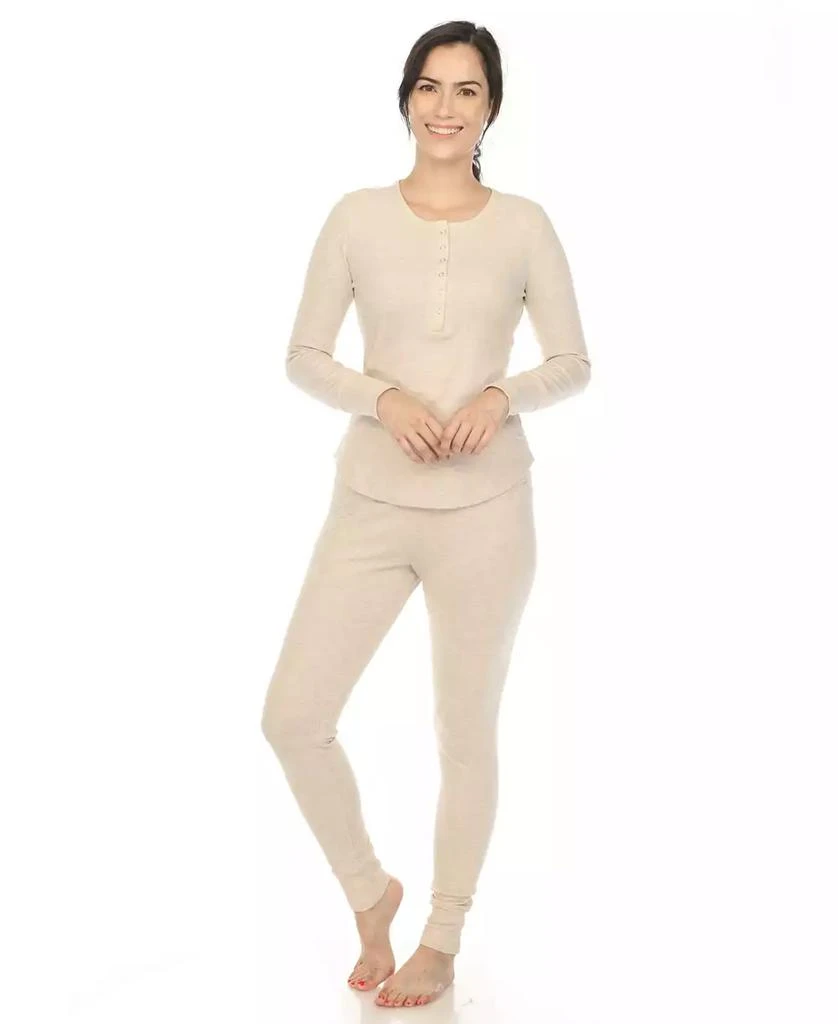 商品White Mark|Women's Waffle Pajama Set,价格¥419,第1张图片