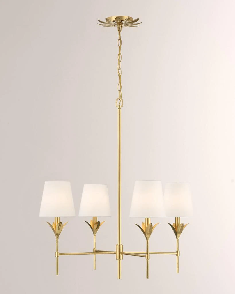商品Crystorama|Broche 4-Light Chandelier,价格¥3869,第1张图片