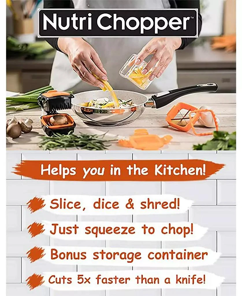 商品Nutri Chopper|5-in-1 Compact Portable Handheld Kitchen Slicer with Storage Container,价格¥215,第4张图片详细描述