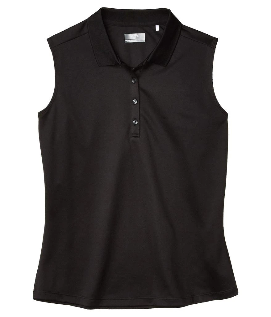 商品Callaway|Sleeveless Essential Solid Knit Polo,价格¥190,第1张图片