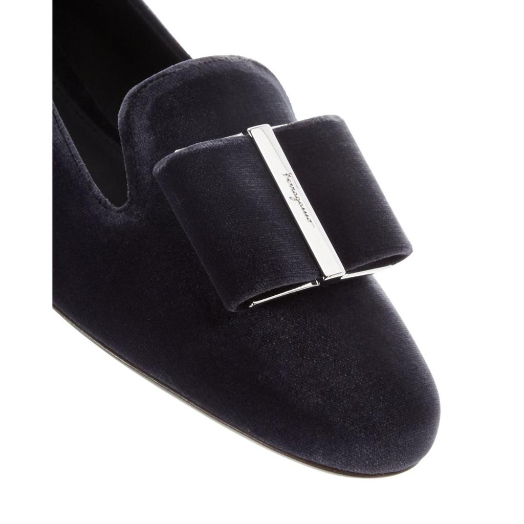 Salvatore Ferragamo Sarno Women's Leather Pearl Slip On Loafer with Bow商品第9张图片规格展示