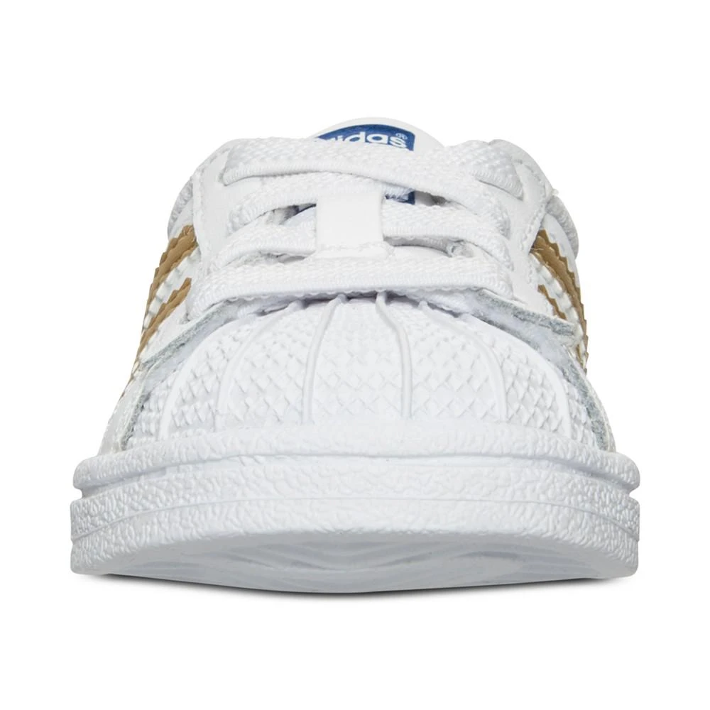 商品Adidas|女幼童Toddler Girls' Superstar Casual Sneakers from Finish Line,价格¥197,第3张图片详细描述