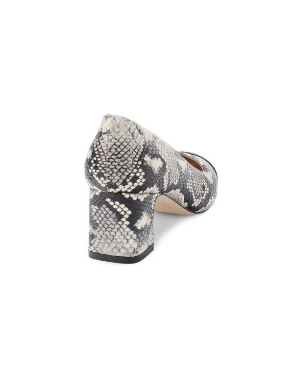 商品Stuart Weitzman|57MM Milla Snake Embossed Leather Pumps,价格¥2111,第3张图片详细描述