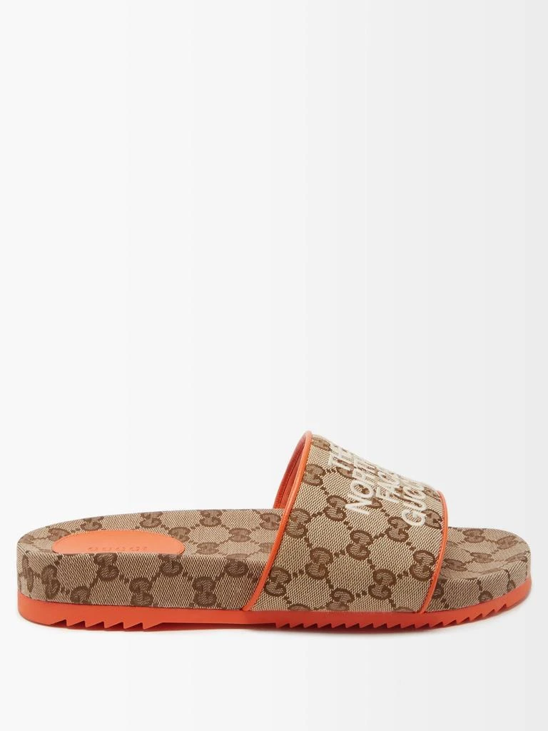 商品Gucci|X The North Face logo-embroidered slides,价格¥4699,第1张图片