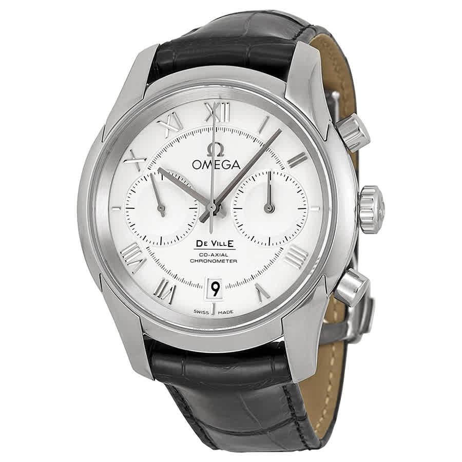 Omega De Ville White Dial Chronograph Mens Watch 431.13.42.51.02.001商品第1张图片规格展示