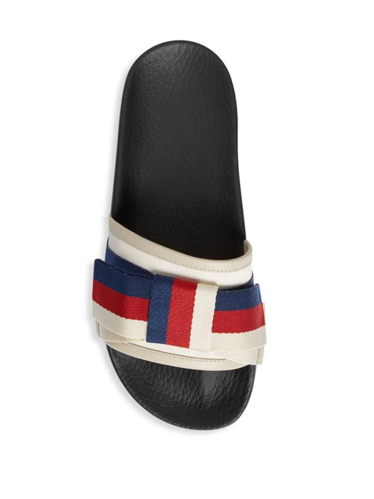 商品Gucci|Pursuit Satin Slides With Web Bow,价格¥3915,第4张图片详细描述