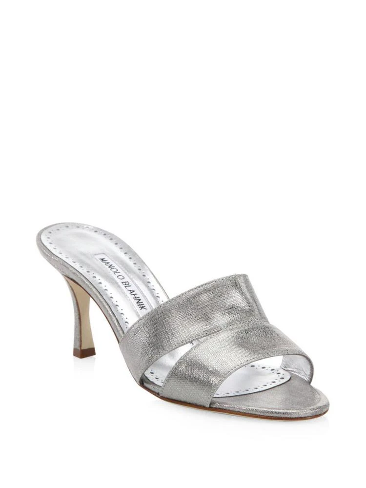 商品Manolo Blahnik|Metallic Leather Pumps,价格¥2896,第1张图片