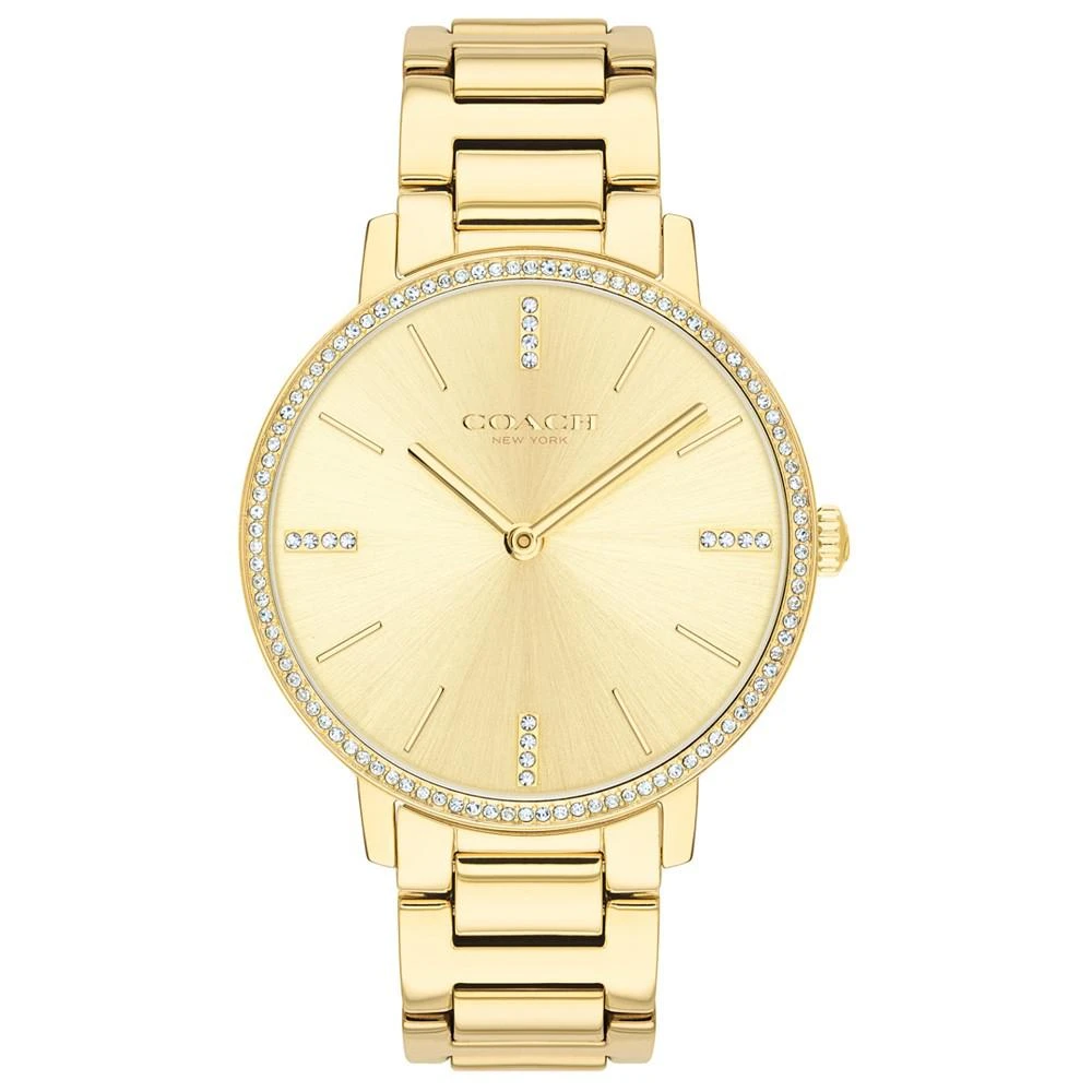 商品Coach|Women's Audrey Gold-Tone Stainless Steel Bracelet Watch 35mm,价格¥1656,第1张图片