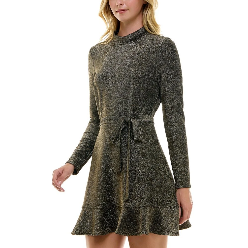 商品Speechless|Juniors' Metallic Ruffled A-Line Dress,价格¥266,第3张图片详细描述
