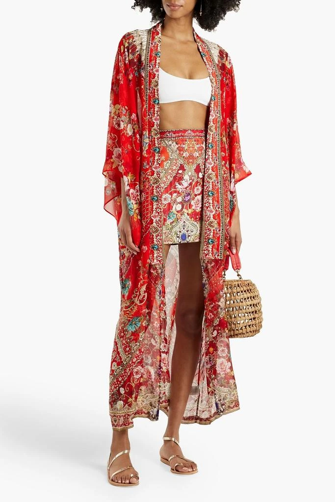 商品Camilla|Crystal-embellished printed silk-chiffon kaftan,价格¥3300,第2张图片详细描述