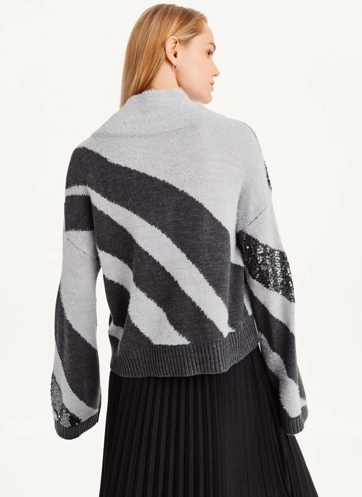 商品DKNY|Cowl Neck Sequin Swirl Sweater,价格¥753,第4张图片详细描述