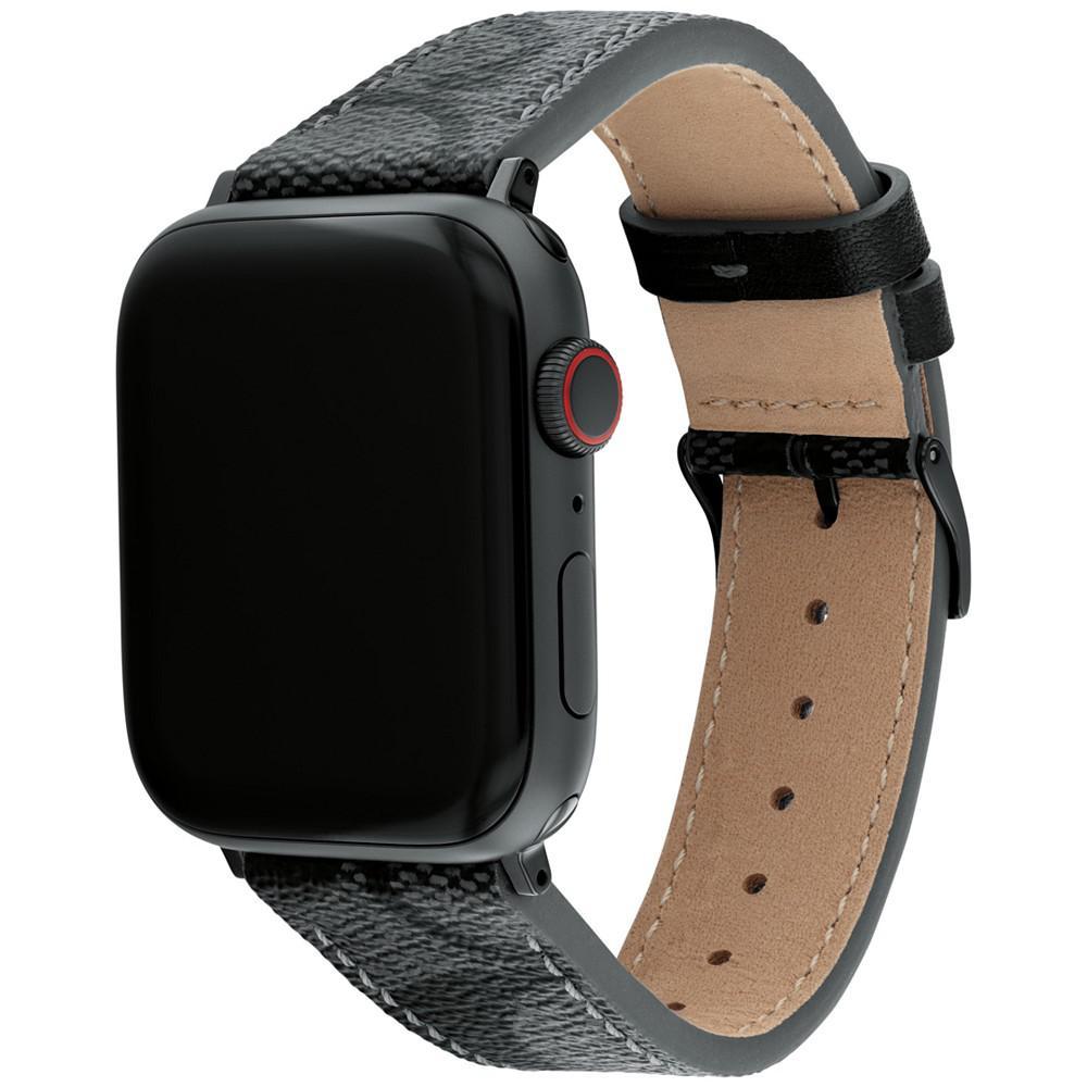 商品Coach|Black Canvas 42/44/45mm Apple Watch® Band,价格¥700,第5张图片详细描述