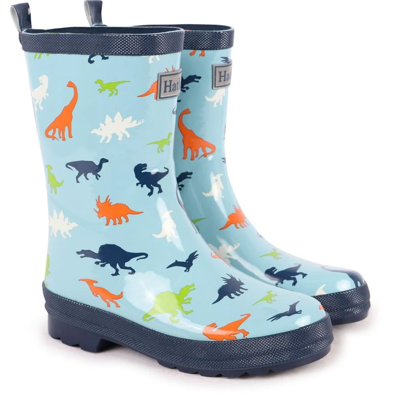 商品Hatley|Prehistoric dinos print rain boots in blue,价格¥532,第1张图片