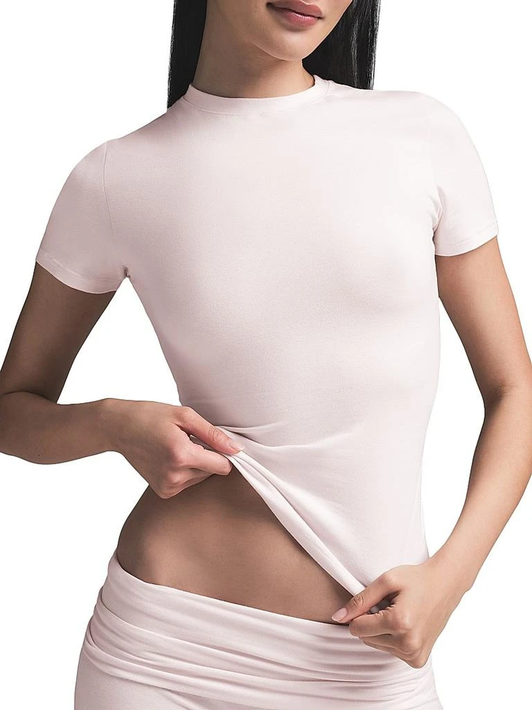 商品SKIMS|【angelababy同款】SKIMS女士短袖T恤圆领上衣,价格¥358,第3张图片详细描述