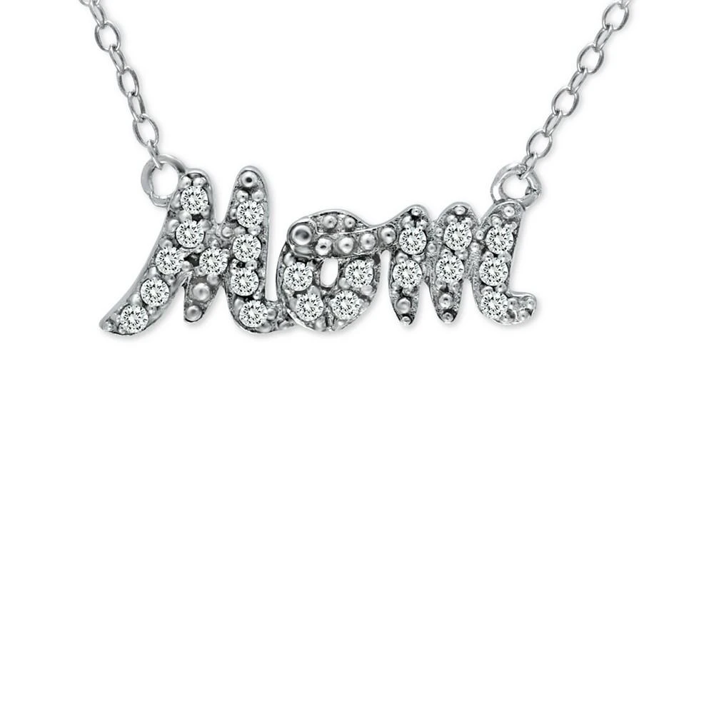 商品Giani Bernini|Cubic Zirconia "Mom" Nameplate Necklace in 18k Gold-Plated Sterling Silver, 16" + 2" extender, Created for Macy's (Also available in silver),价格¥179,第1张图片