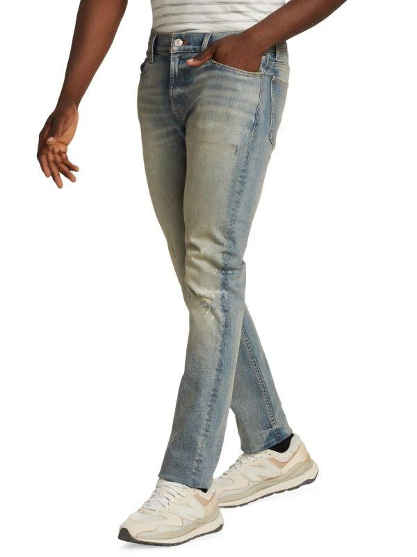 商品7 For All Mankind|Paxtyn High Rise Distressed Jeans,价格¥570,第3张图片详细描述