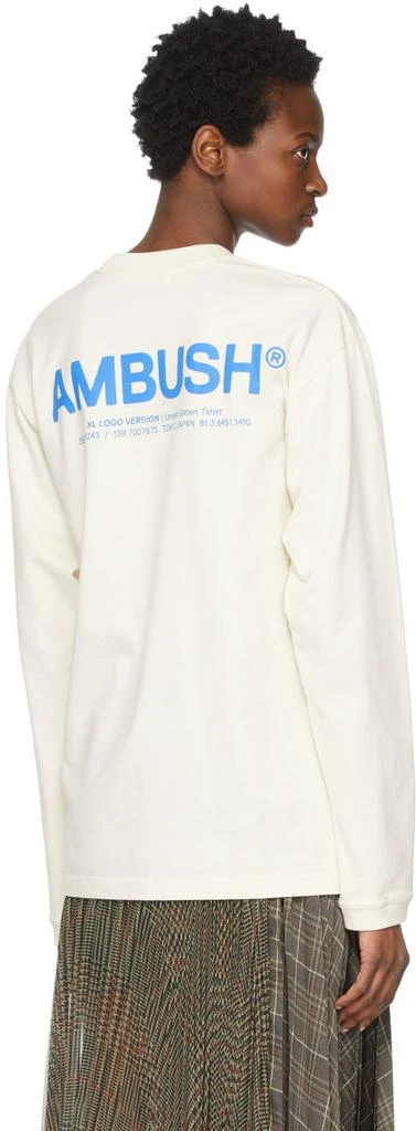 商品Ambush|SSENSE Exclusive Off-White XL Logo Long Sleeve T-Shirt,价格¥1103,第3张图片详细描述